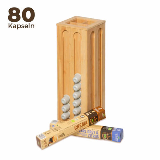 Bambus Kapselhalter 80 Kapseln